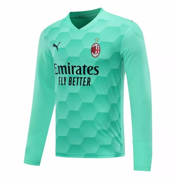 Camiseta AC Milan Replica Primera Ropa ML Portero 2020/21 Verde